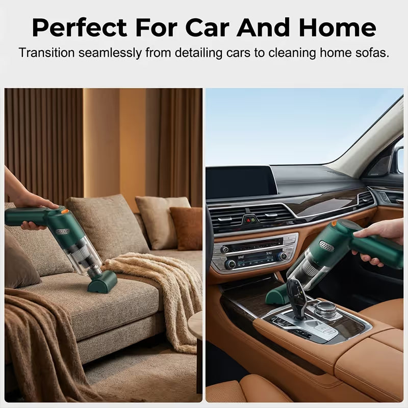 10000Pa Cordless Handheld Vacuum – Washable Filter & Multi-Nozzle Kit
