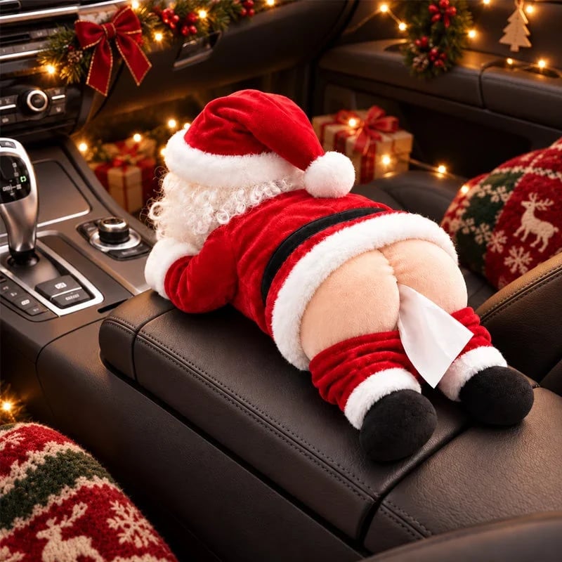 🎅 Cheeky Santa Tissue Holder – Hilarious Christmas Gag Accessory!