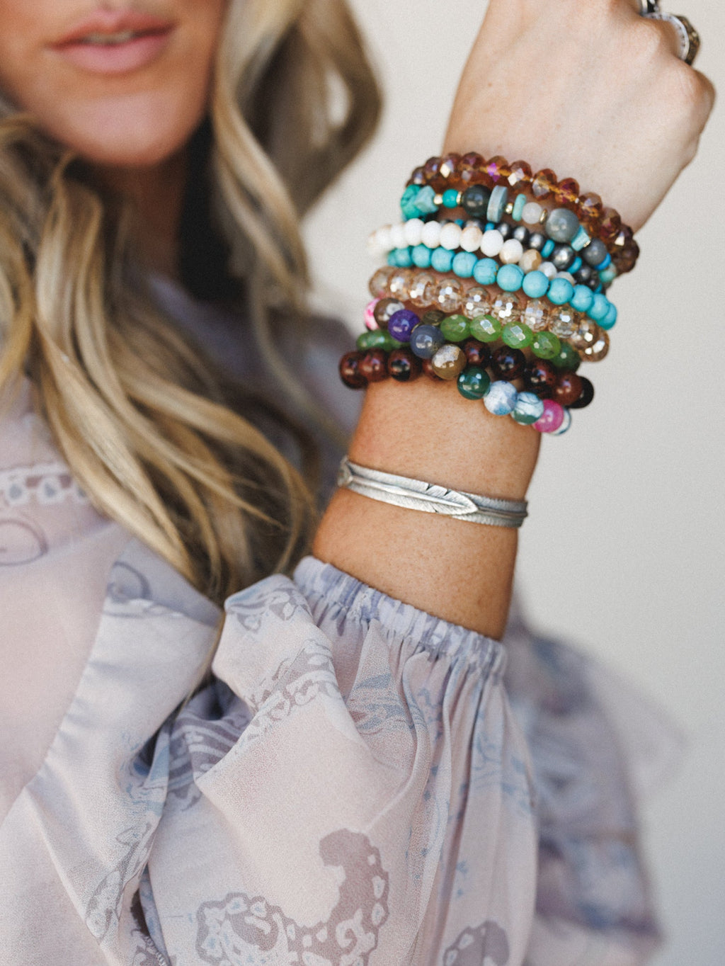 Feather Together Bracelet - Silver