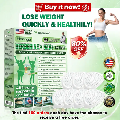🇺🇸 𝐎𝐟𝐟𝐢𝐜𝐢𝐚𝐥 𝐔𝐒 𝐒𝐭𝐨𝐫𝐞🧑‍⚕️ | 🩺 𝐇𝐞𝐚𝐥𝐫𝐢𝐳𝐞® Moringa · Berberine × NAD+ 𝟏𝟎-𝐢𝐧-𝟏 𝐀𝐝𝐯𝐚𝐧𝐜𝐞𝐝 𝐍𝐚𝐧𝐨 𝐌𝐢𝐜𝐫𝐨𝐧𝐞𝐞𝐝𝐥𝐞 𝐏𝐚𝐭𝐜𝐡 🔥