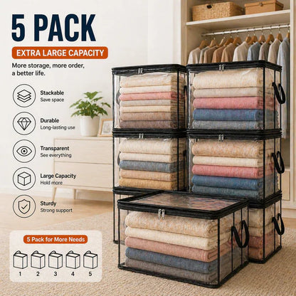 Limited 🔥TimePromotion 49% OFF 📦Large Heavy-Duty Thick Plastic Clear Storage Bag for Clothes, Moving & Storage