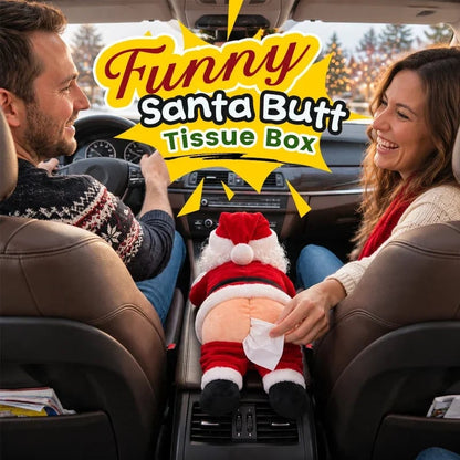 🎅 Cheeky Santa Tissue Holder – Hilarious Christmas Gag Accessory!