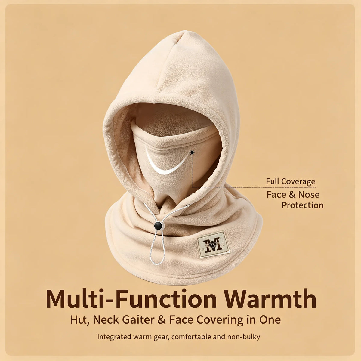 Fleece Double Layer Integrated Hat