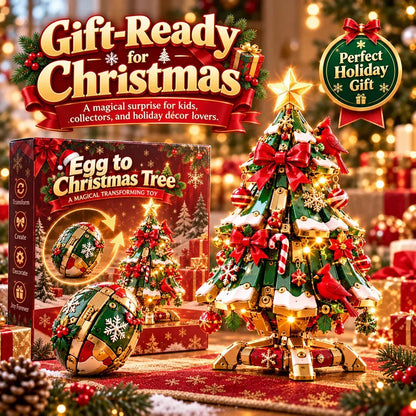🔥 LAST DAY 49% OFF 🔥 Egg-to-Christmas TreeTM Magical Transforming Toy – Cardinal Christmas Tree Holiday Gift 🎄🎁✨