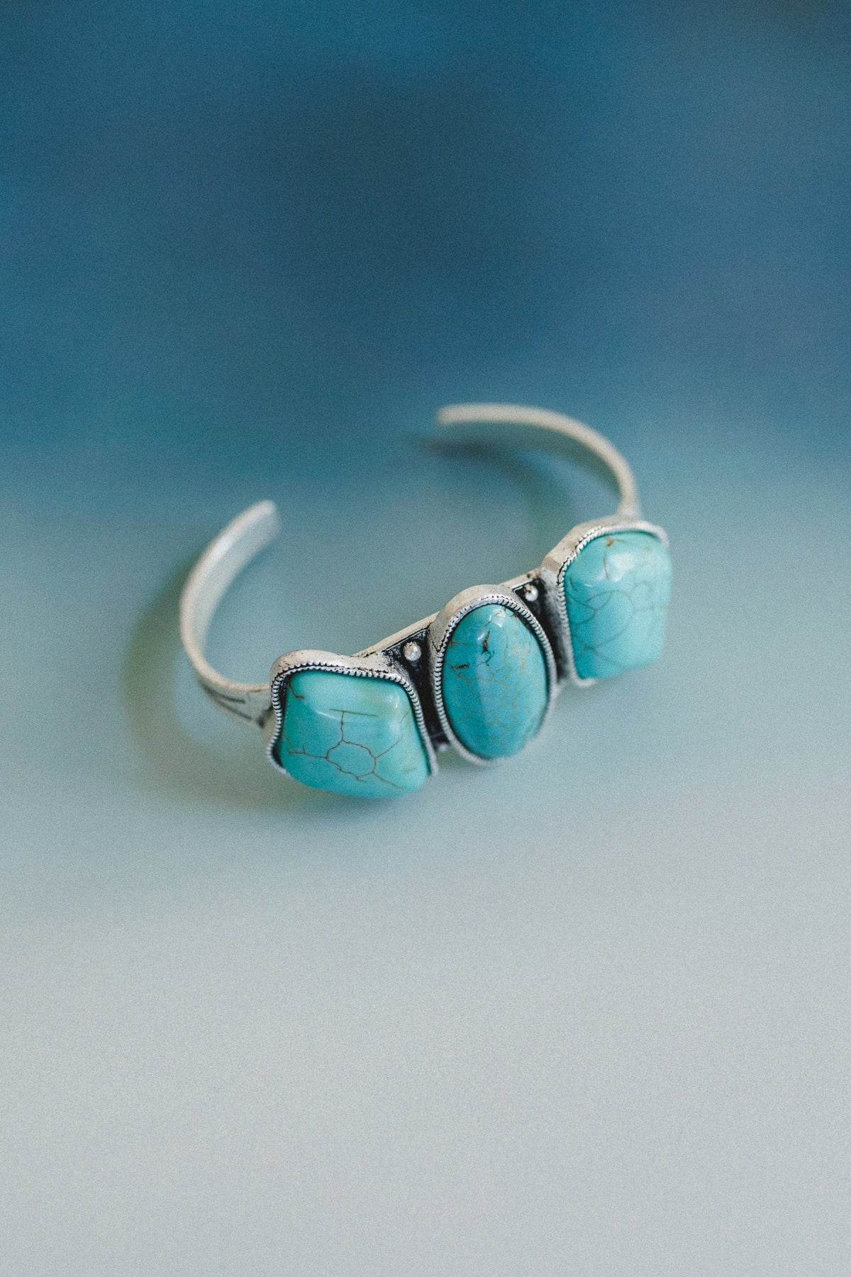Three Wishes Cuff Bracelet - Turquoise