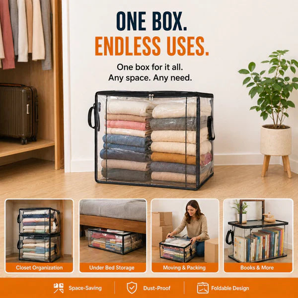 Limited 🔥TimePromotion 49% OFF 📦Large Heavy-Duty Thick Plastic Clear Storage Bag for Clothes, Moving & Storage