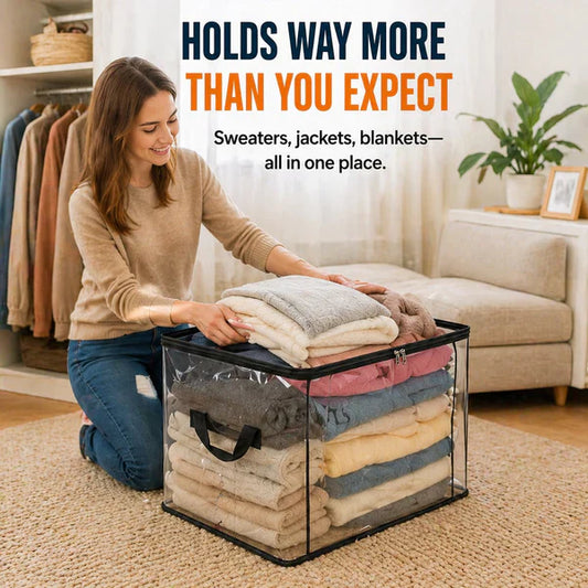 Limited TimePromotion 🔥49% OFF 📦Large Heavy-Duty Thick Plastic Clear Storage Bag for Clothes, Moving & Storage