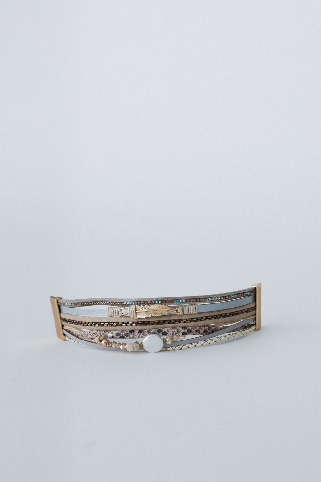 Bohemian Goddess Charmed Bracelet - Beige