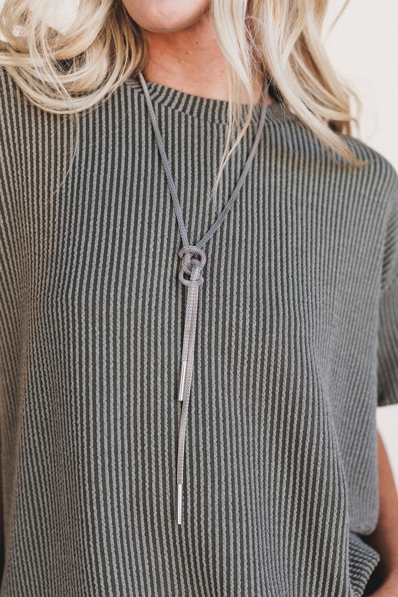 Horizon Drop Necklace - Silver