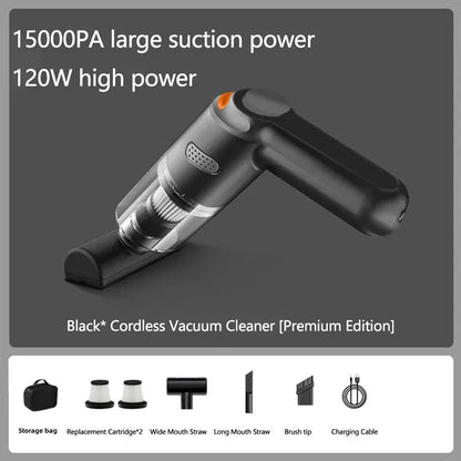 10000Pa Cordless Handheld Vacuum – Washable Filter & Multi-Nozzle Kit