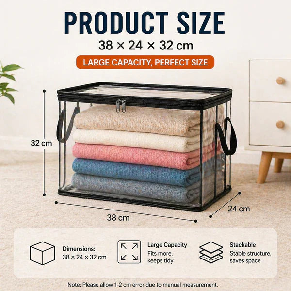 Limited 🔥TimePromotion 49% OFF 📦Large Heavy-Duty Thick Plastic Clear Storage Bag for Clothes, Moving & Storage