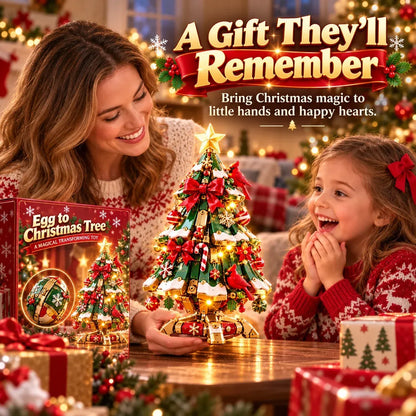 🔥 LAST DAY 49% OFF 🔥 Egg-to-Christmas TreeTM Magical Transforming Toy – Cardinal Christmas Tree Holiday Gift 🎄🎁✨