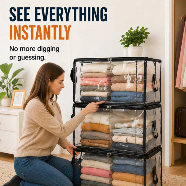 Limited 🔥TimePromotion 49% OFF 📦Large Heavy-Duty Thick Plastic Clear Storage Bag for Clothes, Moving & Storage