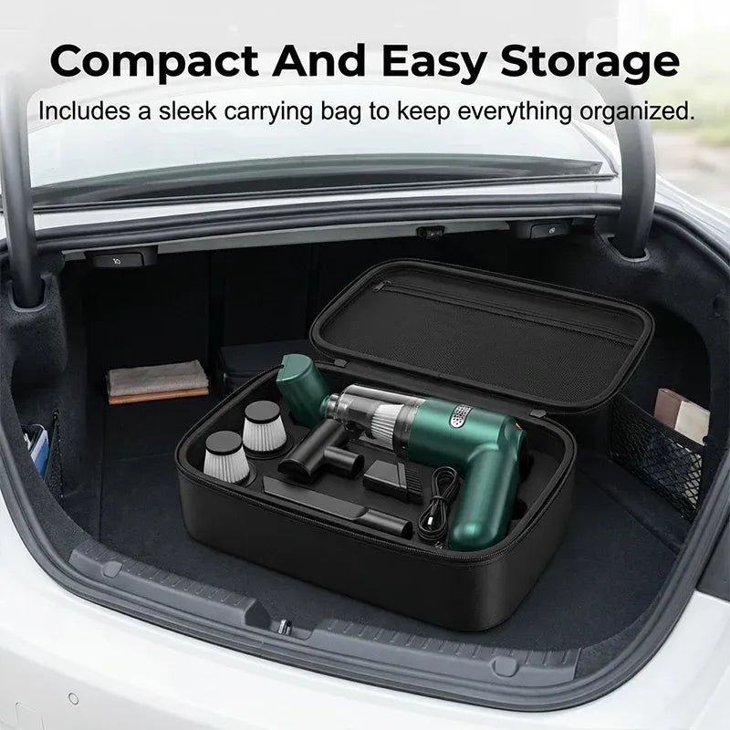 10000Pa Cordless Handheld Vacuum – Washable Filter & Multi-Nozzle Kit