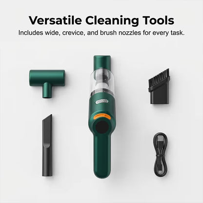 10000Pa Cordless Handheld Vacuum – Washable Filter & Multi-Nozzle Kit