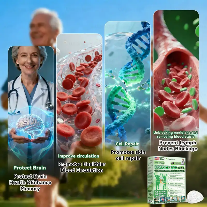 🇺🇸 𝐎𝐟𝐟𝐢𝐜𝐢𝐚𝐥 𝐔𝐒 𝐒𝐭𝐨𝐫𝐞🧑‍⚕️ | 🩺 𝐇𝐞𝐚𝐥𝐫𝐢𝐳𝐞® Moringa · Berberine × NAD+ 𝟏𝟎-𝐢𝐧-𝟏 𝐀𝐝𝐯𝐚𝐧𝐜𝐞𝐝 𝐍𝐚𝐧𝐨 𝐌𝐢𝐜𝐫𝐨𝐧𝐞𝐞𝐝𝐥𝐞 𝐏𝐚𝐭𝐜𝐡 🔥